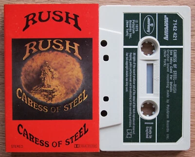 RUSH - CARESS OF STEEL (MERCURY 7142 421 ) 1982 UK CASSETTE TAPE REISSUE PROG - Image 1 of 3
