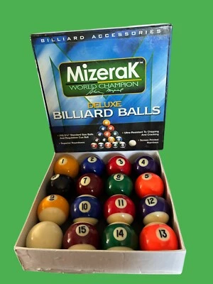 MIZERAK Campeón del Mundo Deluxe Set 16 Bolas de Billar P0512 Estándar 2 1/4"  Foto 1 de 4