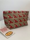 cosmetic toiletry make up bag 100% cotton pvc coated fox design brand new