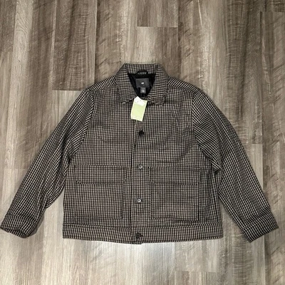 Chaqueta de bolsillo frontal a cuadros a cuadros mezcla de lana H&M - XL Foto 1 de 4