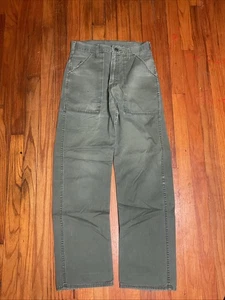 Vintage 1960s VIETNAM Army Trousers OG-107 Sateen Type 1 Pants USA Button - Picture 1 of 8