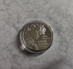 BRD 20 Euro 2021 100. Geburtstag Sophie Scholl Stempelglanz st in Münzkapsel - Bild 1 von 1