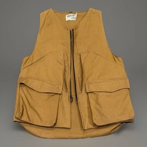 Vintage Rattlers XL Hunt Vest Canvas Khaki Fowl Hunt Vest 1980s-1990s Back Pouch - Picture 1 of 3