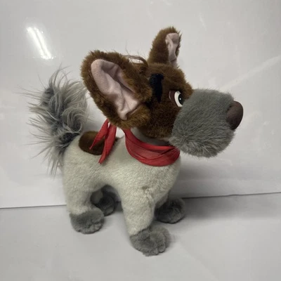 1988 Disney Oliver & Company DODGER Dog Standing Plush Scarf Vintage Sears K2 - Image 1 of 4