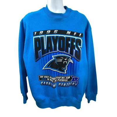 Sudadera De Colección Carolina Panthers Hombres Grande Azul Jugador Profesional 1996 Playoffs  Foto 1 de 4