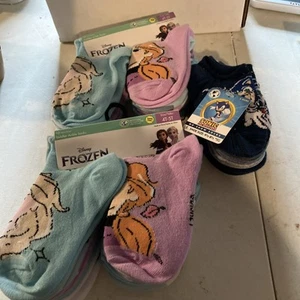 2 Pks Of Frozen Ankle Socks 10 In Each 4T-5T, An 6 Pairs Sonic Socks 4 1/2 -8  - Picture 1 of 9