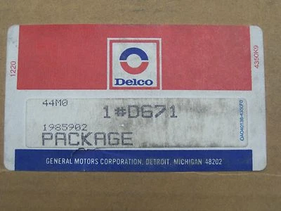 ACDelco Delco Remy D671 1985092 Regulator Package 20RD 30RD REGULATOR   - Image 1 of 4