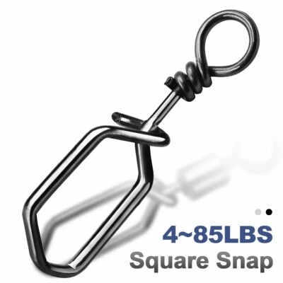 50~200Pcs Stainless Steel Coast Lock Snaps Fishing Square Clip Snaps Connector - Image 1 of 4