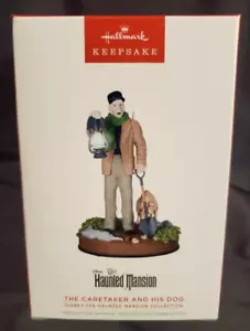 Disney La Dimora Infestata Collezione Il Custode e il Suo Cane Ornamento - Foto 1 di 6