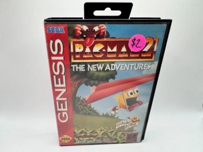 Pac-Man 2: The New Adventures (Sega Genesis, 1994) Complete In Box With Manual - Image 1 of 3