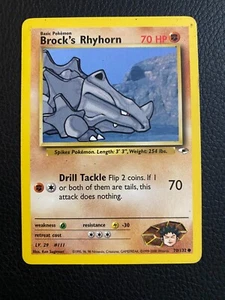 Brock's Rhyhorn 070/132 Gym Heroes Regular - Picture 1 of 2