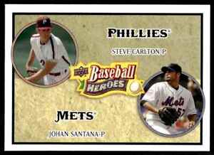2008 Upper Deck Baseball Hereos Steve Carlton/ Johan Santana Phillies/ Mets #183