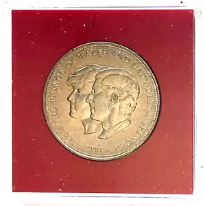 MONEDA BRITÁNICA NUEVA PENIQUE 1981 SIN CIRCULAR: BODA DEL PRÍNCIPE CHARLES Y DAMA DIANA - Imagen 1 de 4