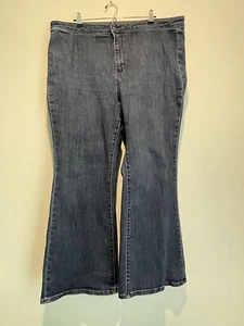 Anthropologie Pilcro Flare Leg Dark Wash Jeans Plus Size 22W - Picture 1 of 9
