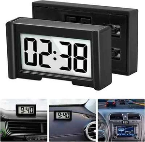 Small Digital Clock, Mini Car Dashboard Clock Battery Operated, Car Truck Dashbo - Picture 1 of 7