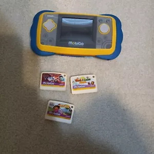 Vtech MobiGo Handheld Learning Device - Tested and Works Comes with 3 Games - Picture 1 of 2