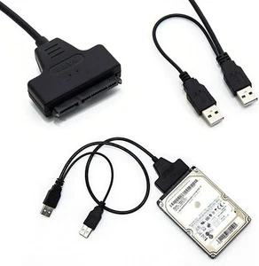 Externe PC SSD Disque Dur Lecteur Adaptateur USB À SATA 6.3cm Adaptateur Câble - Photo 1/2