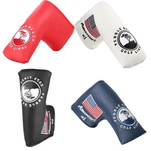 Pebble Beach Golf Links Leather Golf HeadCover Fit Blade Putter Club Head Covers - Picture 1 of 9