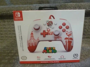Power A Enhanced Wired Controller for Nintendo Switch Mario Red/White BRAND NEW - Picture 1 of 4