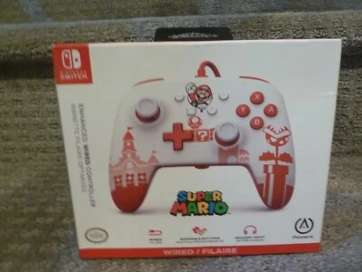 Power A Enhanced Wired Controller for Nintendo Switch Mario Red/White BRAND NEW - Image 1 of 4