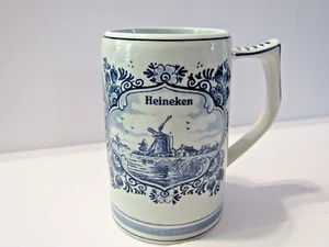 Heineken Delft Blue Hand Painted Beer Stein - Picture 1 of 7