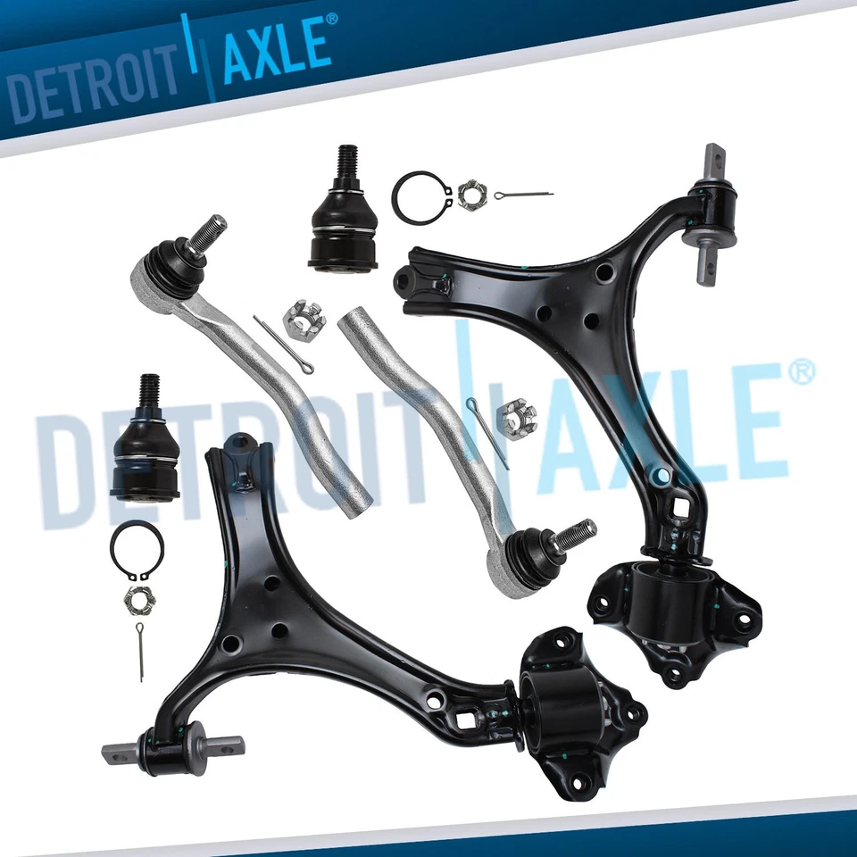 Brazos de control inferiores delanteros con rótulas + extremos de varilla de amarre para Honda Accord Acura TLX Foto 1 de 4