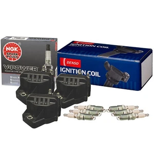 Denso 3 COP Ignition Coils NGK 6 V-Power Spark Plugs Kit For Buick Chevy Pontiac - Picture 1 of 1