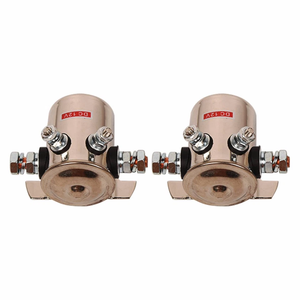 2Pcs For Golf Heavy Duty Continuous Duty Solenoid Relay Switch 12V 200Amp Winch - Image 1 of 4