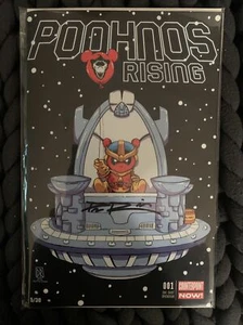 Poohnos Rising Trade Marvel Babies Homage Signed by Davis Rider w/ CoA #5/30 - Picture 1 of 24