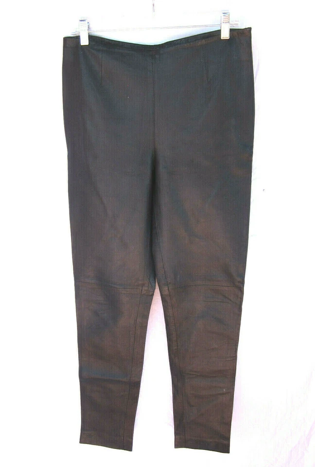 Shamask 黑色手套皮裤修身时尚意大利 30 x 30 全新无标签 — 第 1/4 张图片