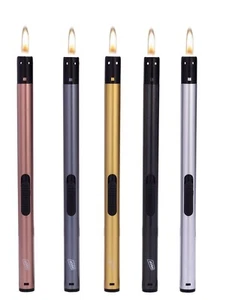 5 Stabfeuerzeug 21 cm Feuerzeug Gasfeuerzeug metallic befüllt & nachfüllbar Gas - Bild 1 von 1