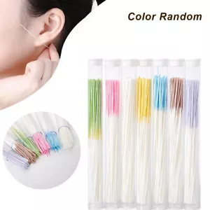 60pcs/Box Pierced Ear Cleaning Herb Solution Paper Floss Ear Hole Disposable - Picture 1 of 16