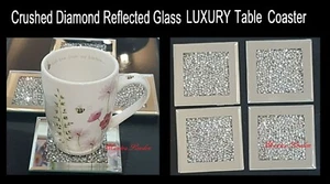 SILBERBLING ZERKLEINERTER DIAMANT ELEGANT ATEMBERAUBENDER Luxus SPIEGEL GLÄNZEN 2021 UNTERSETZER - Bild 1 von 4