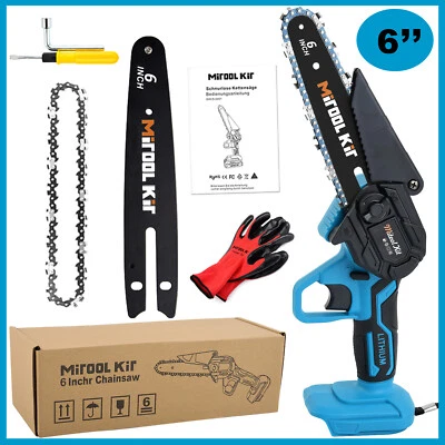MITOOL 6inch Mini Akku Kettensäge Elektro Motorsäge Handkettensäge Für Makita 18V DE