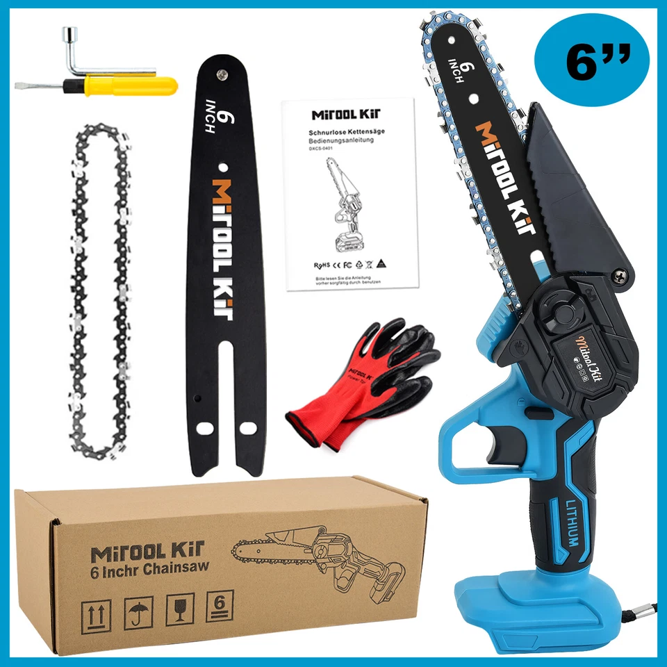 MITOOL 6inch Mini Akku Kettensäge Elektro Motorsäge Handkettensäge Für Makita 18V DE