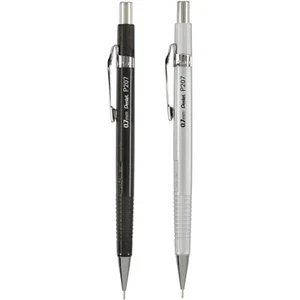 PENTEL Sharp Mechanical Drafting Pencil .7 mm Black & Silver Barrels 2/Pack P207 - Picture 1 of 1