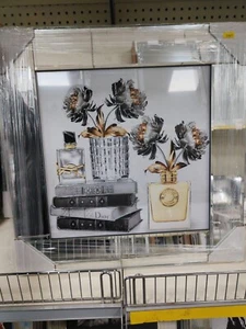 Designer Book Stacks And Perfume Liquid Art 3D Effect 55×55cm - Picture 1 of 4