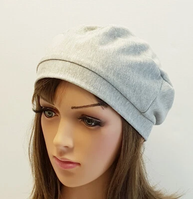 Cotton jersey beret, unlined hat for women, lightweight tam, little french beret — 第 1/4 张图片