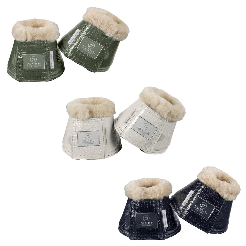 Eskadron Platinum Hufglocken, Sprungglocken " CROCO FAUXFUR " 1 Paar