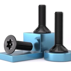 Tornillo de seguridad Torx M3 M4 M5 Tornillos de cabeza plana Tornillos de cabeza avellanada Negro - Imagen 1 de 3