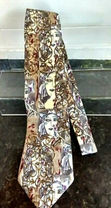 Pablo Picasso Vintage Abstract Mens Silk Tie Very Rare Pattern 56 x 3 3/4 T93 - Picture 1 of 4