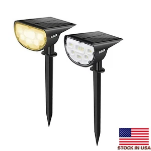 LED Solar Garden Lights Spotlights Landscape Lights Outdoor Lighting Lawn Wall - Picture 1 of 19