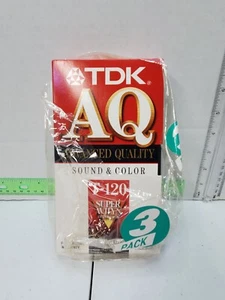TDK AQ T-120 Blank VHS Recording Tape 6 Hours Opened Single - Picture 1 of 4