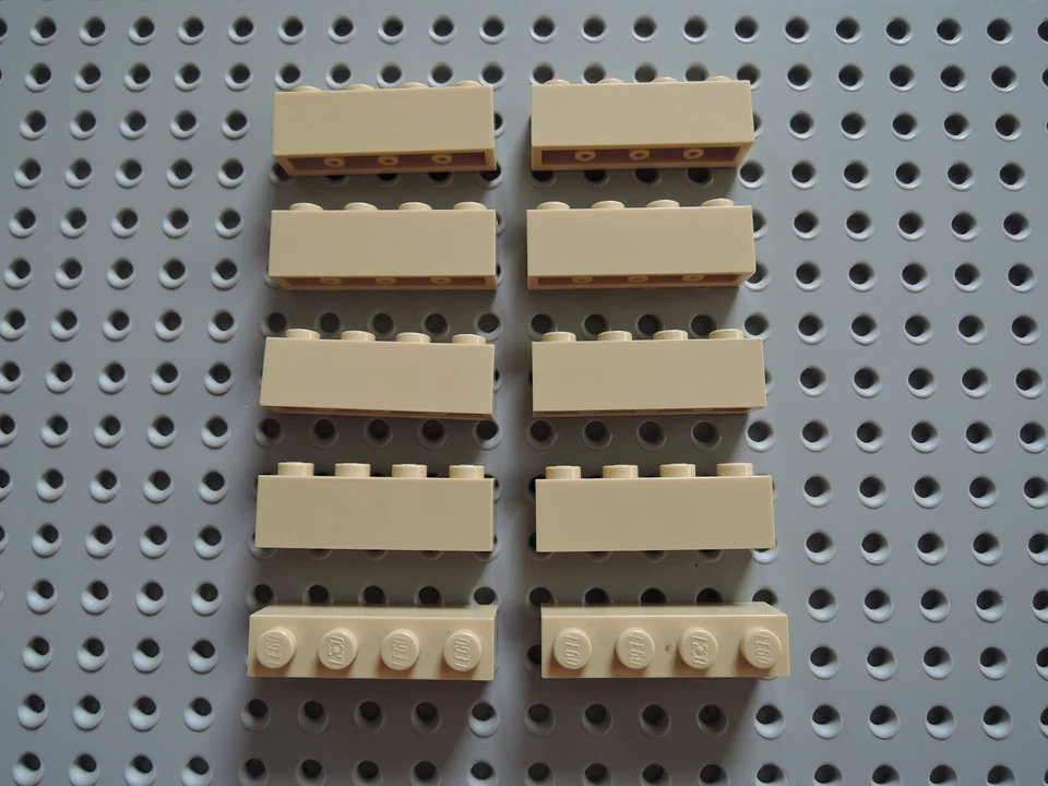LEGO 10 x Stein Baustein Basic 3010 1x4 beige tan - Bild 1 von 1