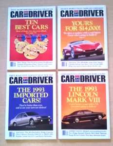 CAR AND DRIVER - Year 1992: 4 issues of the year - "collector" condition - Picture 1 of 5