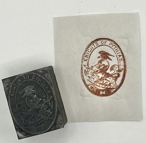 Ritter von Pythias Brief Presse Druckblock Vintage  - Bild 1 von 7