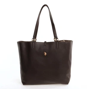 US Polo AssnChocolate Brown Monogram Shopper Bag - Picture 1 of 3