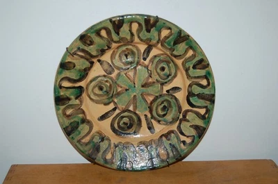 Ancienne assiette en terre cuite vernissée  Artisanat TOMAR - Collection 19.5 cm - Photo 1/2