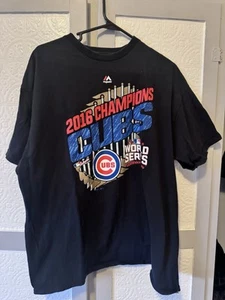 Chicago Cubs Majestic 2016 World Series Champions Parade T-Shirt schwarz MLB XL - Bild 1 von 3