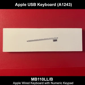 Apple USB Keyboard with Numeric Keypad A1243 * New ** Sealed * - Picture 1 of 2